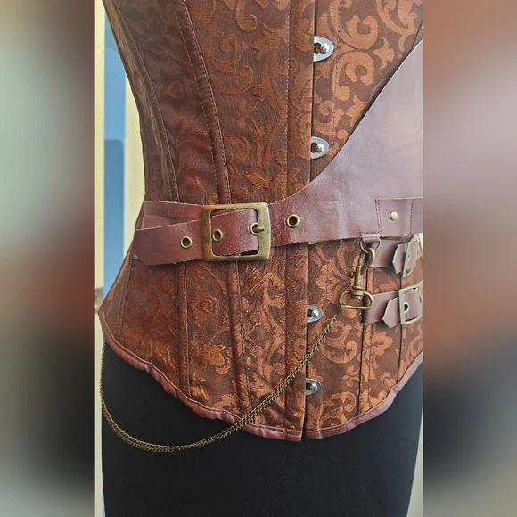Steampunk/ Pirate Corset with Buckle Details - Picture 5 of 10